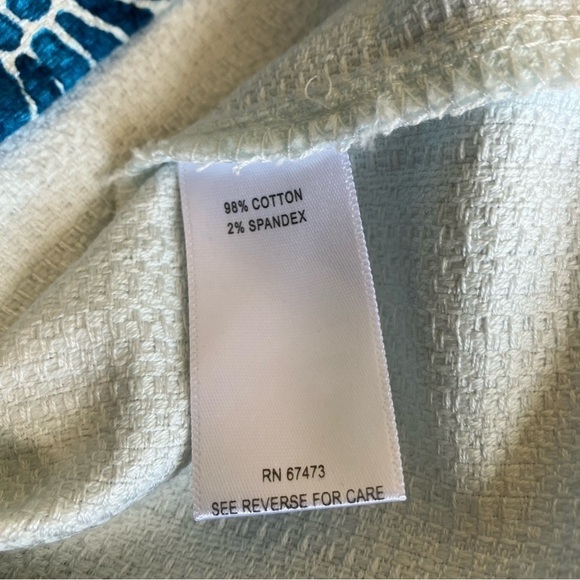 Just…Taylor Summer Sheath Dress Medallion Floral Leaf Print Textured Cotton Sz 4 - Picture 16 of 16